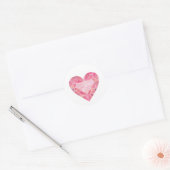 Roze Diamant Gem Hart Glam Diamant Liefde Ronde Sticker (Envelop)