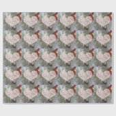 Roze Diamant Hart Cadeaupapier (Vlak)