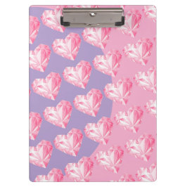 Roze Diamant Hart Patroon – Cute & Stijlvol Ontwer Klembord