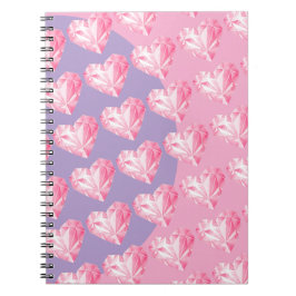 Roze Diamant Hart Patroon – Cute & Stijlvol Ontwer Notitieboek