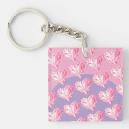 Roze Diamant Hart Patroon – Cute & Stijlvol Ontwer Sleutelhanger