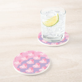 Roze Diamant Hart Patroon – Cute & Stijlvol Ontwer Zandsteen Onderzetter