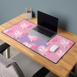 Roze Diamant Hart Patroon – Schattig & Stijlvol Bureaumat