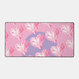 Roze Diamant Hart Patroon  – Schattig & Stijlvol Bureaumat