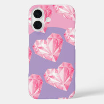 Roze Diamant Hart Patroon – Schattig & Stijlvol