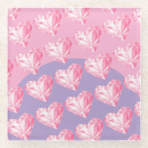 Roze Diamant Hart Patroon  – Schattig & Stijlvol