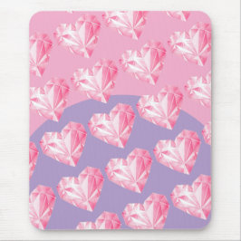 Roze Diamant Hart Patroon  – Schattig & Stijlvol Muismat