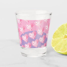 Roze Diamant Hart Patroon  – Schattig & Stijlvol Shot Glas