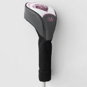 Roze Diamant in het ruwe gepersonaliseerde Golfheadcover (Schuin)