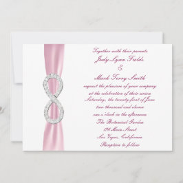 Roze Diamant Infinity bruiloft uitnodiging
