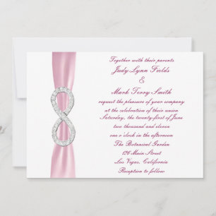 Roze Diamant Infinity bruiloft uitnodiging