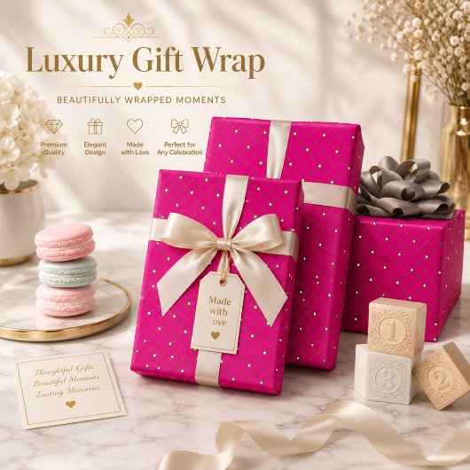 Roze diamant inpakpapier
