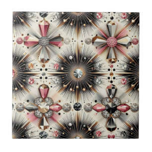 Roze Diamant Mid Century Modern Tegeltje