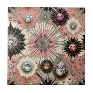 Roze Diamant Mid Century Modern Tegeltje