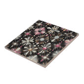Roze Diamant Mid Century Modern  Tegeltje (Zijkant)