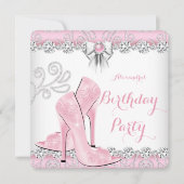 roze diamant op hoog niveau - Birthday party Kaart (Voorkant)