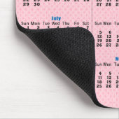 Roze Diamant Patroon 2012 Kalender Mousepad Muismat (Hoek)