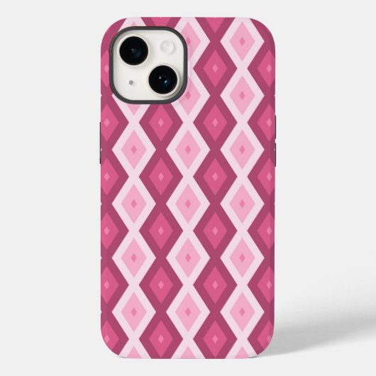 Roze diamant patroon Case-Mate iPhone case (Achterkant)