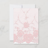 Roze Diamant Quinceañera RSVP Kaartje (Achterkant)