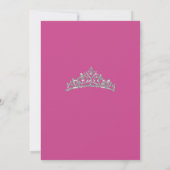 Roze Diamant Quinceañera Uitnodiging (Achterkant)
