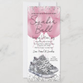 Roze Diamant Sneaker Bal Verjaardagsfeestje Telefo Kaart (Voorkant)