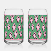 Roze Diamant Sodawater Glas (Links)