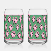 Roze Diamant Sodawater Glas (Rechts)