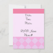 Roze Diamant Verjaardag Kaart (Achterkant)