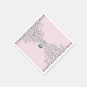 Roze Diamant Verjaardagsfeestje Servetten (Hoek)