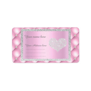  roze diamantADRESETIKETTEN VAN IDODESIGNS Etiket