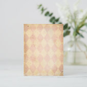 roze diamantafdrukken briefkaart (Staand voorkant)