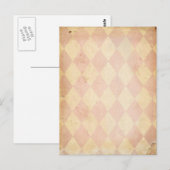 roze diamantafdrukken briefkaart (Voorkant / Achterkant)