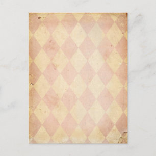 roze diamantafdrukken briefkaart
