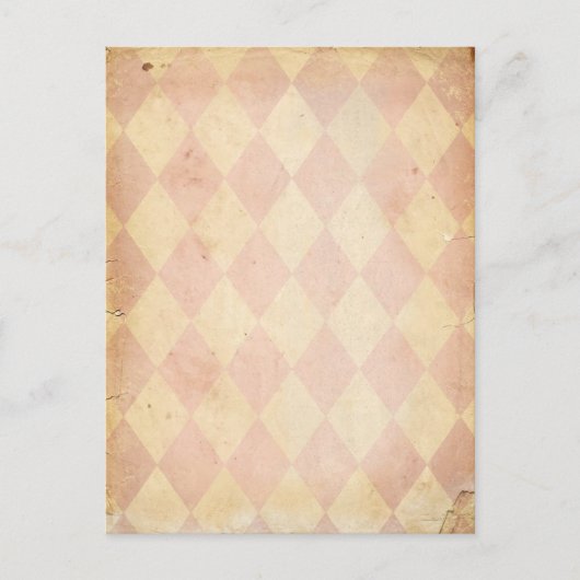 roze diamantafdrukken briefkaart (Voorkant)