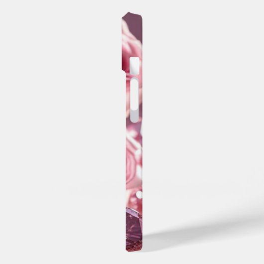 Roze diamanten & bloemblaadjes Case-Mate iPhone case (Achterkant / Links)