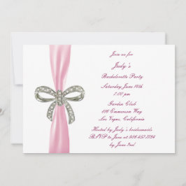 Roze Diamanten Boog Bachelorette Feest Uitnodiging
