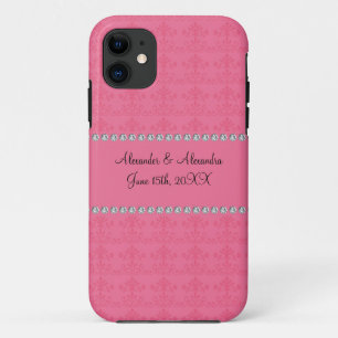 Roze diamanten bruiloft gunsten iPhone 11 hoesje