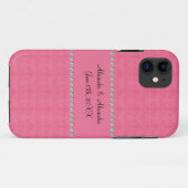 Roze diamanten bruiloft gunsten Case-Mate iPhone case (Achterkant (horizontaal))