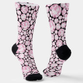 Roze Diamanten Edelstenen Glam Chic Elegant Fun Sokken (Gebogen)