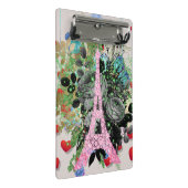 Roze diamanten Eiffeltoren Mini Klembord (Schuin)