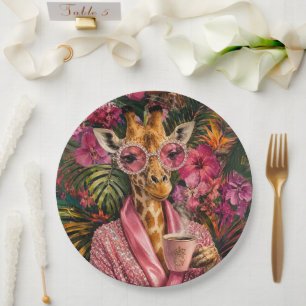Roze diamanten en ochtendglamour papieren bordje