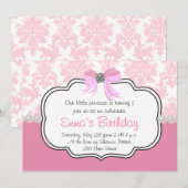 Roze diamanten en parelhoenders kaart (Voorkant / Achterkant)