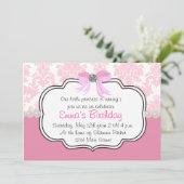 Roze diamanten en parelhoenders kaart (Staand voorkant)