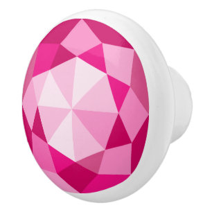 Roze diamanten gemstone trekknoppen voor kinderkam keramische knop