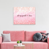 Roze diamanten Glam Glitzy Glitter Canvas Afdruk (Insitu (Woonkamer))