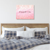 Roze diamanten Glam Glitzy Glitter Canvas Afdruk (Insitu (Slaapkamer))
