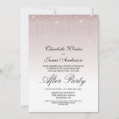 Roze Diamanten Huwelijk Na Feest Kaart (Voorkant)