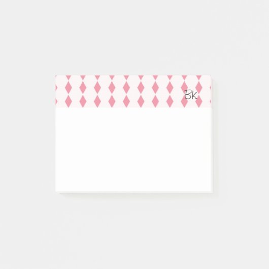 Roze diamanten met Initialen Post-it® Notes (Voorkant)