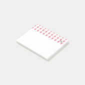 Roze diamanten met Initialen Post-it® Notes (Schuin)
