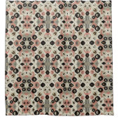 Roze diamanten mid-century modern douchegordijn (Voorkant)